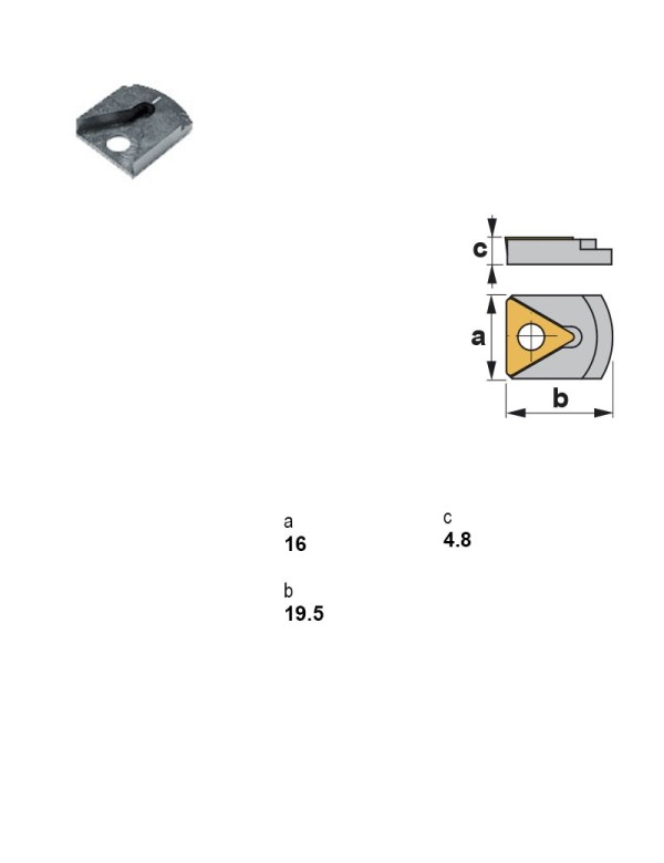 Cartucho plaquita triangular 6926