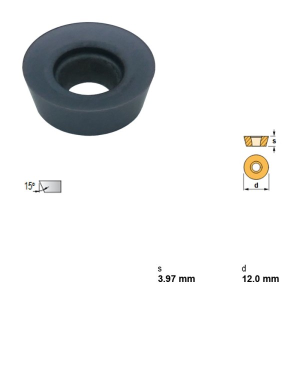 Round positive milling insert RDMT12T3M0TL40